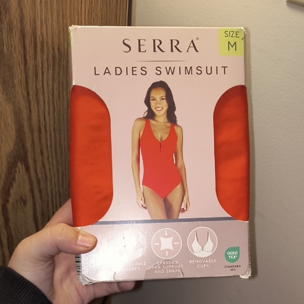 Serra Women's Orange Red Swimsuit